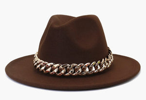 Sassy Chain Fedora Hat (More Colors)