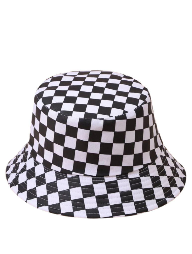 Checkerboard Dripster Bucket Hat