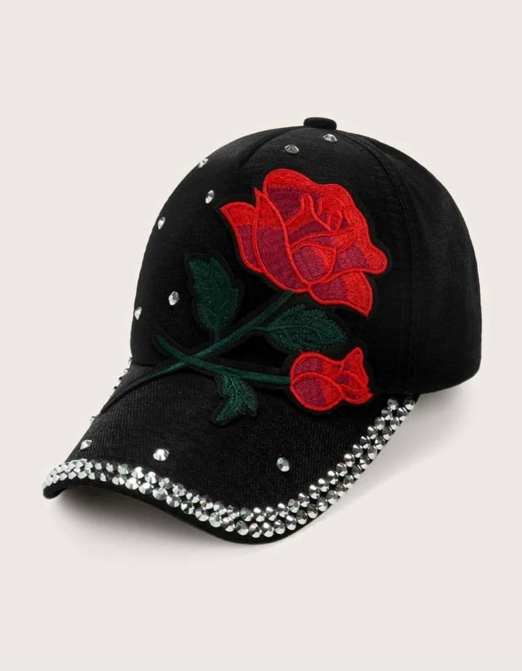 Diamond Rose Baseball Cap