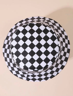 Checkerboard Dripster Bucket Hat